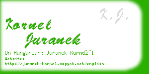 kornel juranek business card
